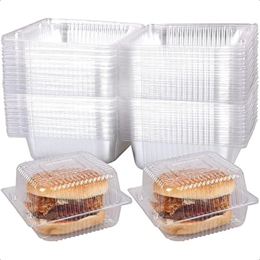 Hign Concerned Clamshell Plastic Takeout Containers 100 Pcs Pack