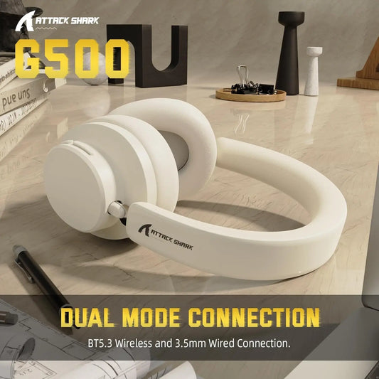 Attack Shark G500 Wireless Over Ear Headphones With Bluetooth ANC