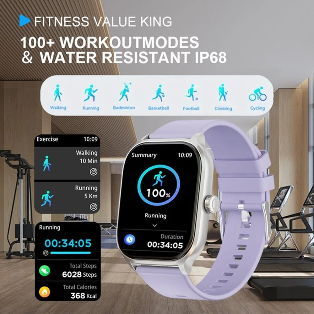 LAXASFIT Smart Watch With Bluetooth Calls IP68 Waterproof