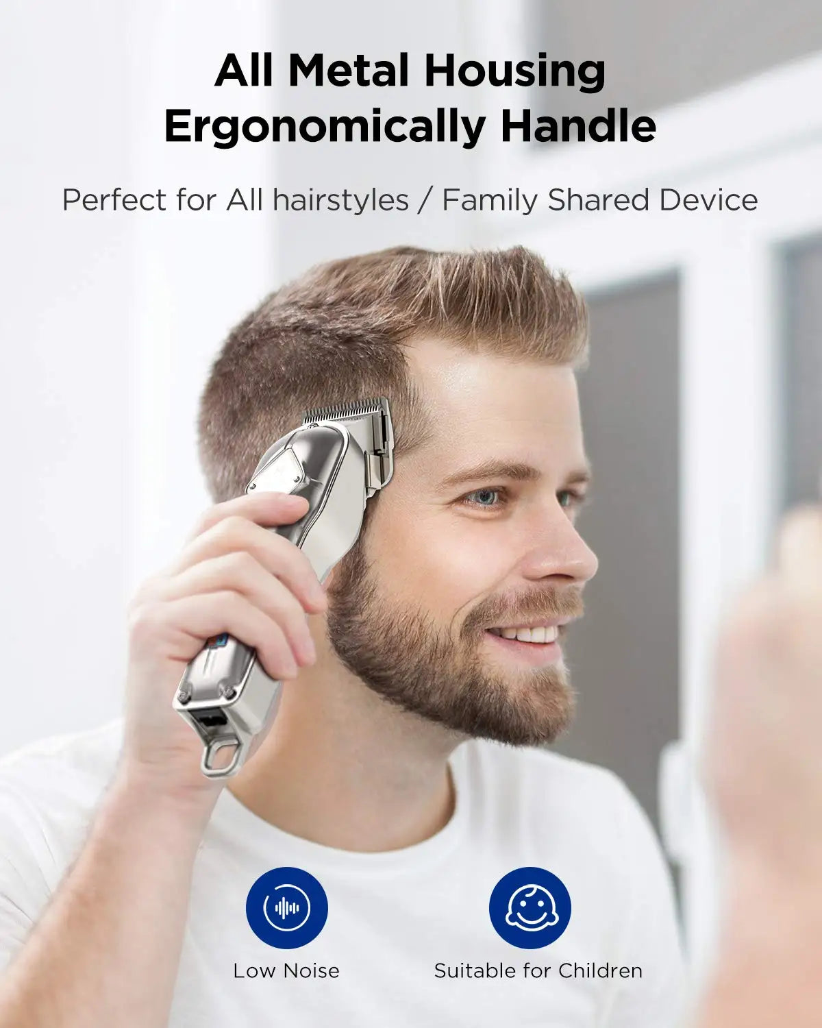 Fairywill Hair Clippers Professional Cordless Trimmer Grooming Kit For Men