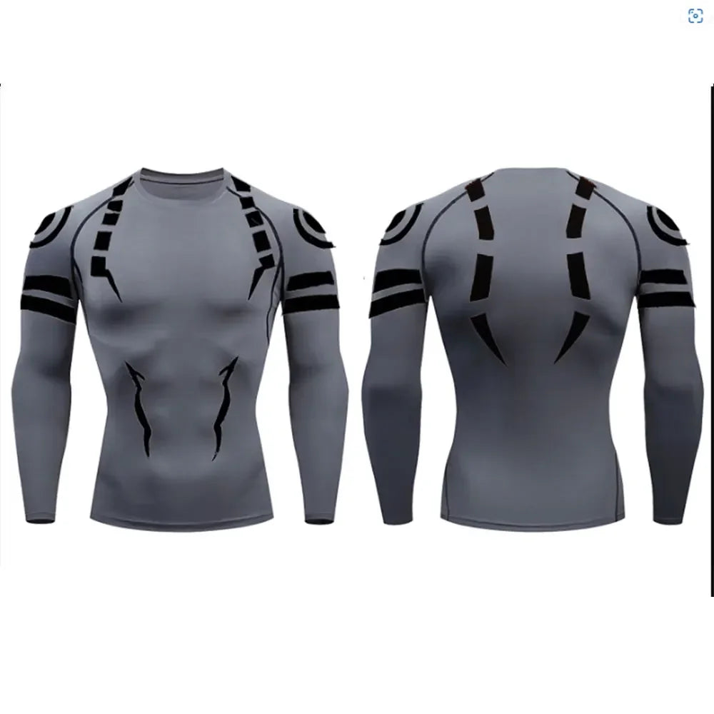 Jujutsu Kaisen Compression Shirt Men 3D Sukuna Print Breathable Quick Dry