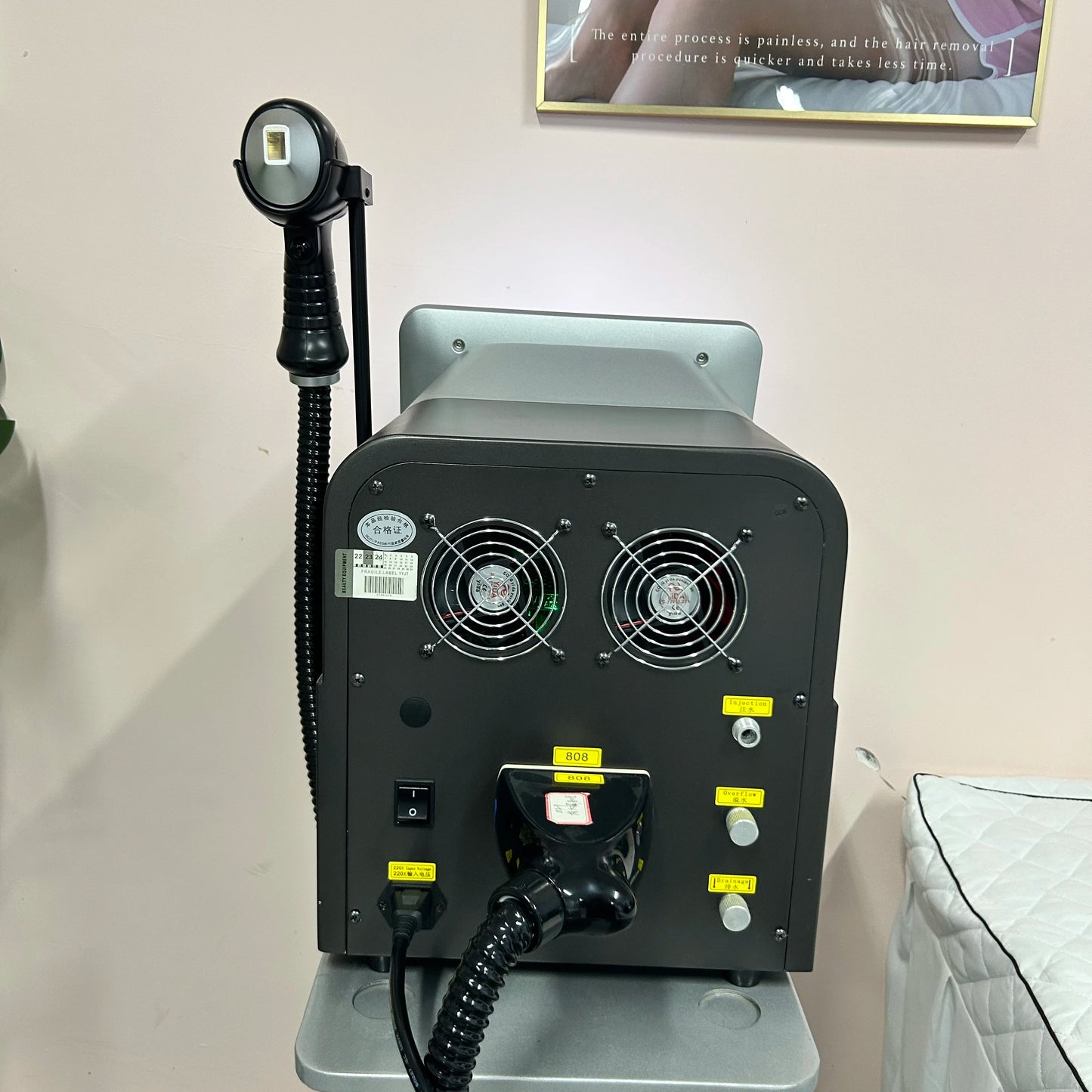 Myoslim 808nm Diode Laser Hair Removal Equipment With Ice Cooling