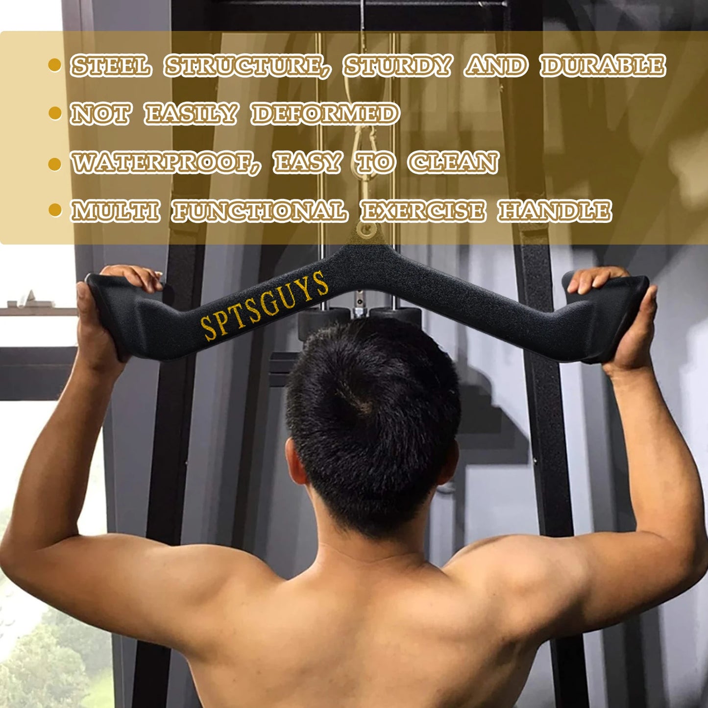 MARSAFIT Lat Pulldown Bar for Cable Pulley System Back Triceps